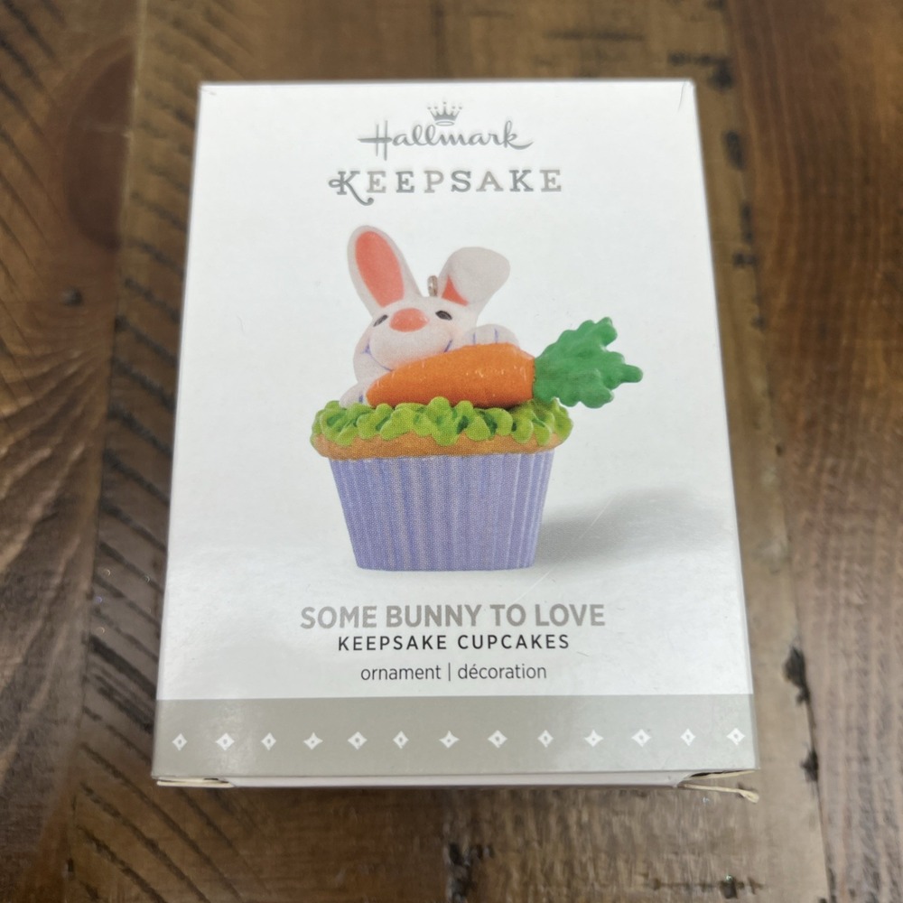 Hallmark Keepsake Ornament Some Bunny to Love Valentine Easter Cupcake 9th NIB